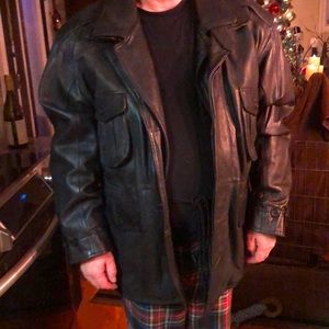 Genuine Leather Car Coat